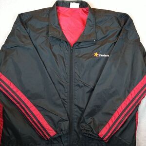 Hardees Black Nylon Jacket Employee Worker Coat Restaurant Size 3XL Made In USA